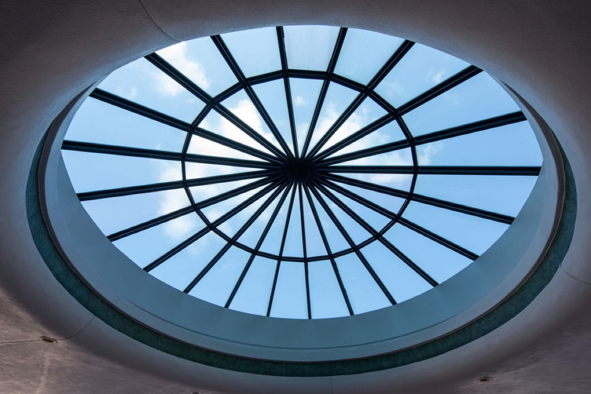 Large skylight in building